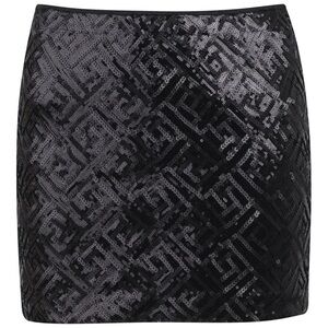 Tristan Black Sequin Mini Skirt